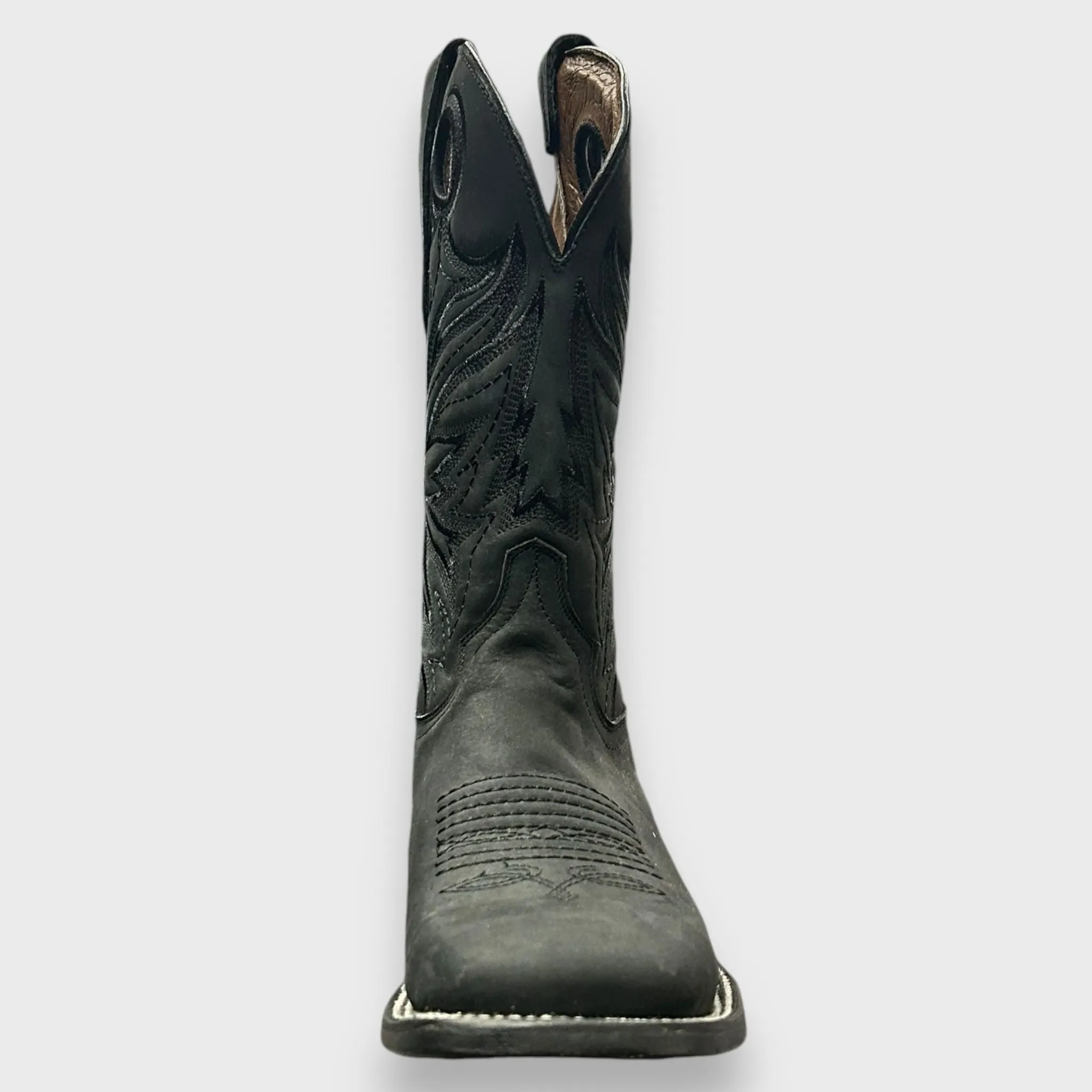 Circle G by Corral Mens Black Embroidery Pull Holes Boots - L6079