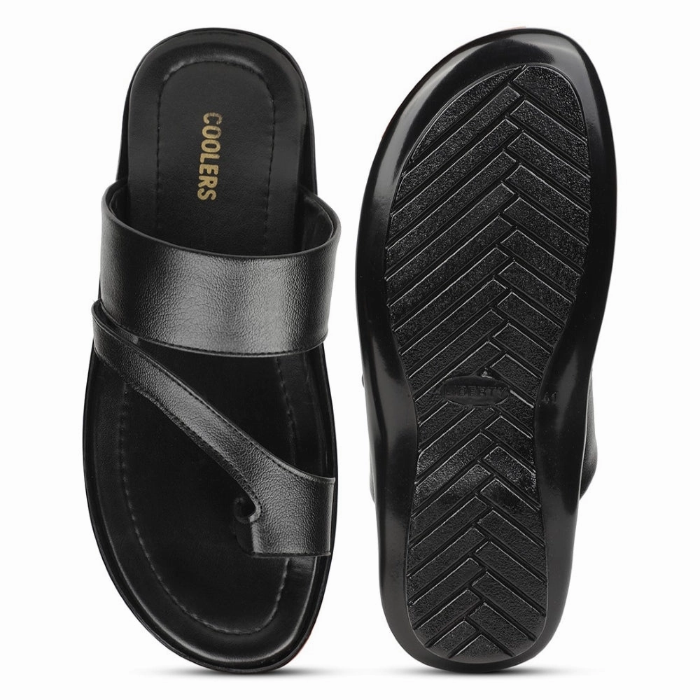 Coolers Black Casual Slipper For Men COOL99-701 By Liberty