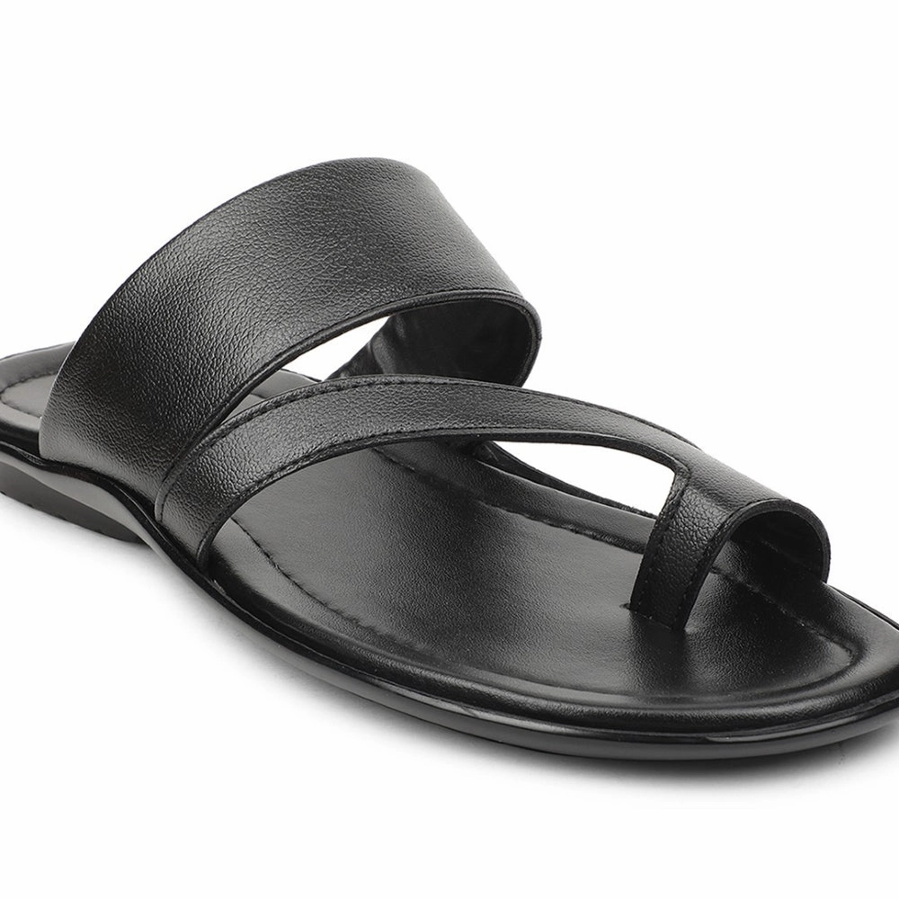 Coolers Black Casual Slipper For Men COOL99-701 By Liberty