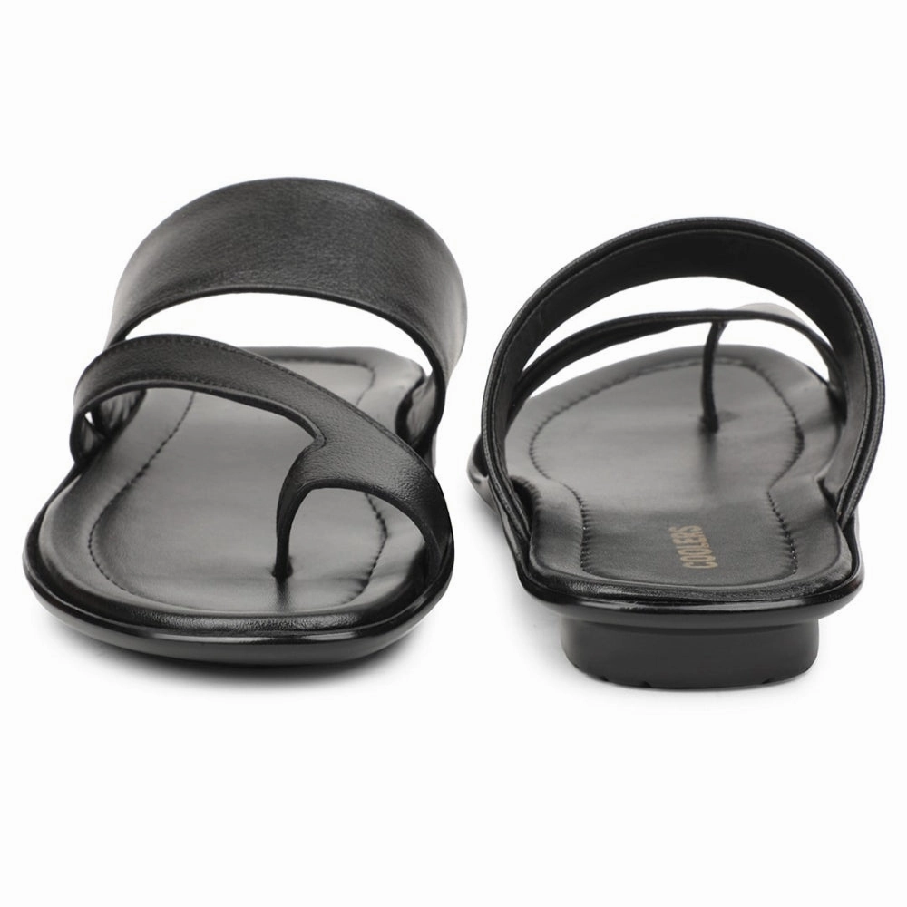 Coolers Black Casual Slipper For Men COOL99-701 By Liberty