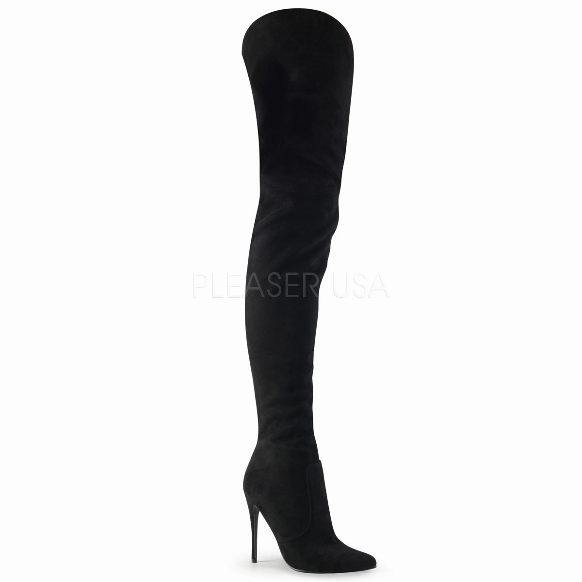 COURTLY-3017  Black Faux Suede