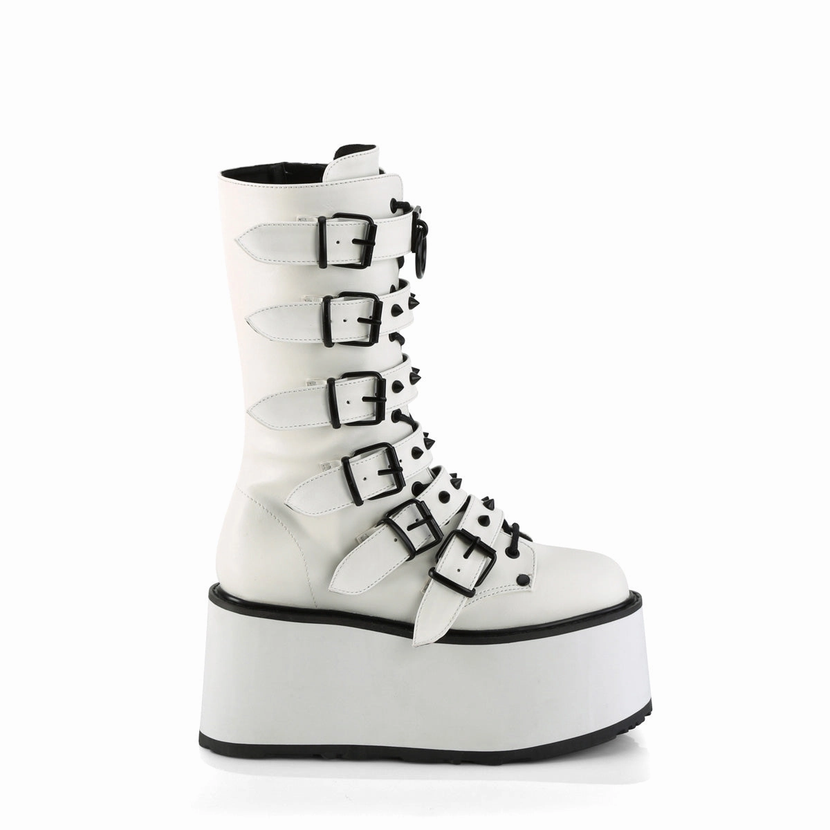 DAMNED-225  White Vegan Leather