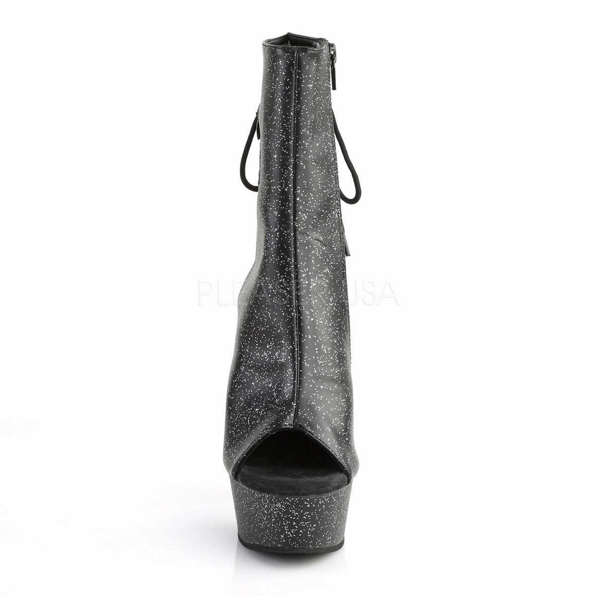 DELIGHT-1018MMG  Black Faux Leather/Black Matte