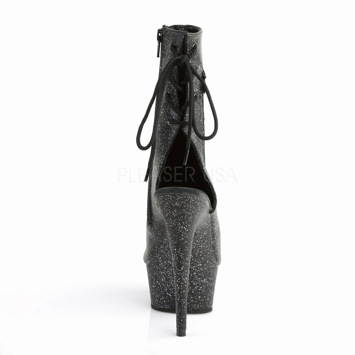 DELIGHT-1018MMG  Black Faux Leather/Black Matte