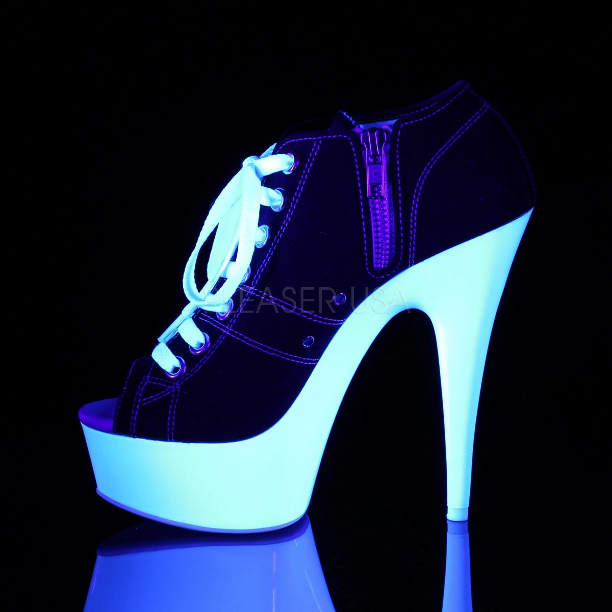 DELIGHT-600SK-01  Black Canvas/Neon White
