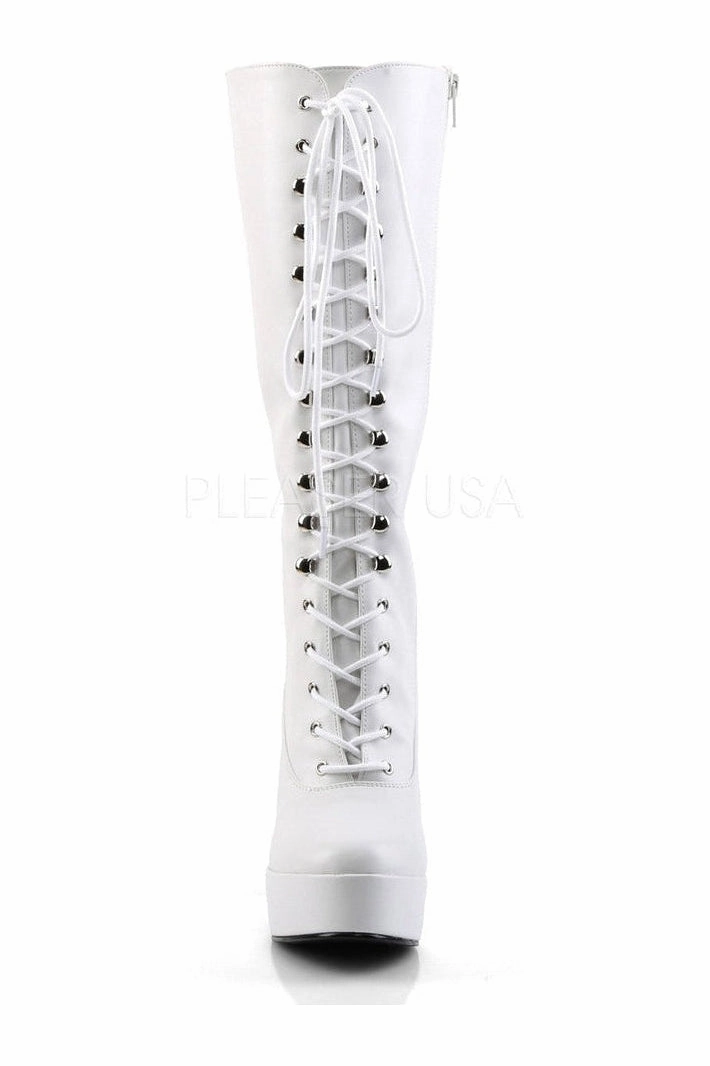 ELECTRA-2020 Platform Boot  | White Faux Leather