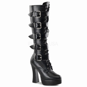 ELECTRA-2042  Black Faux Leather
