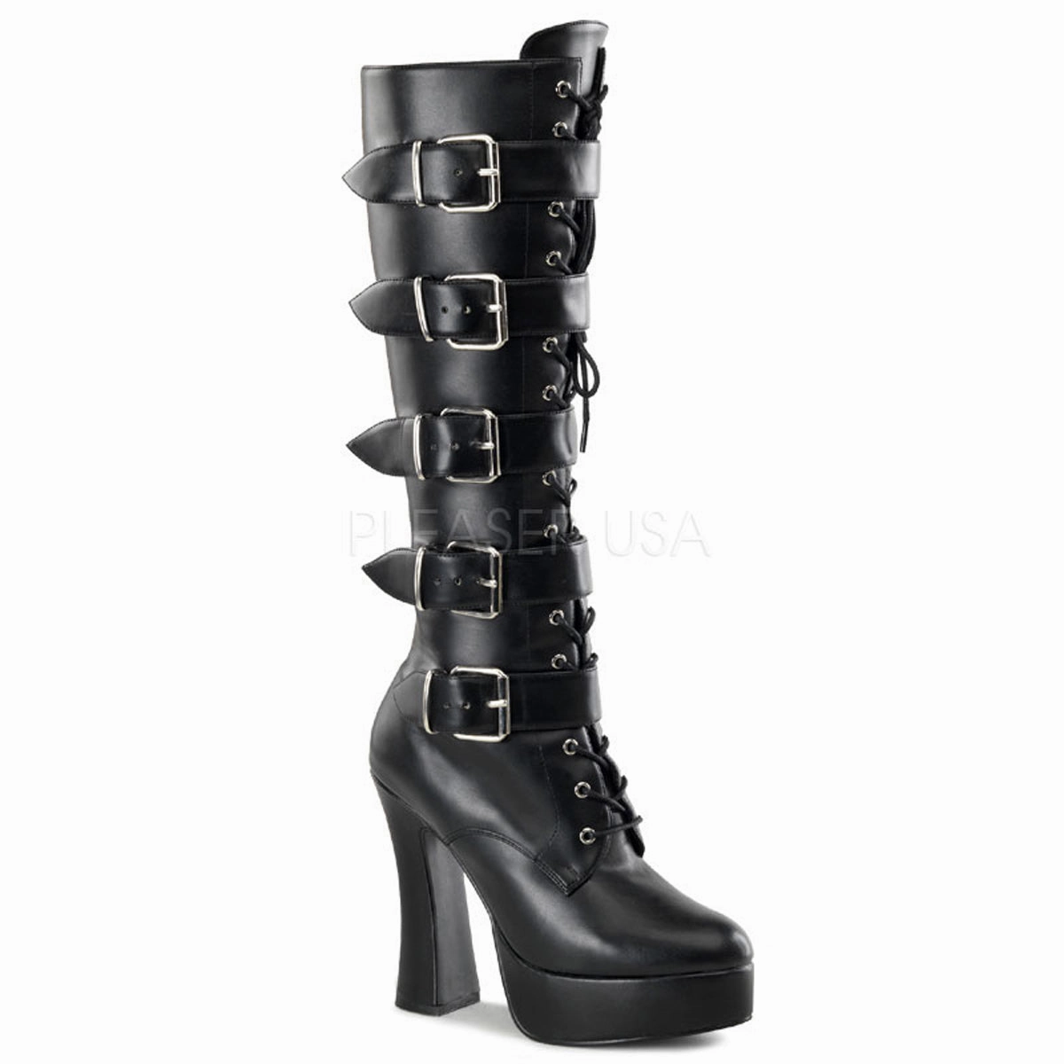 ELECTRA-2042  Black Faux Leather