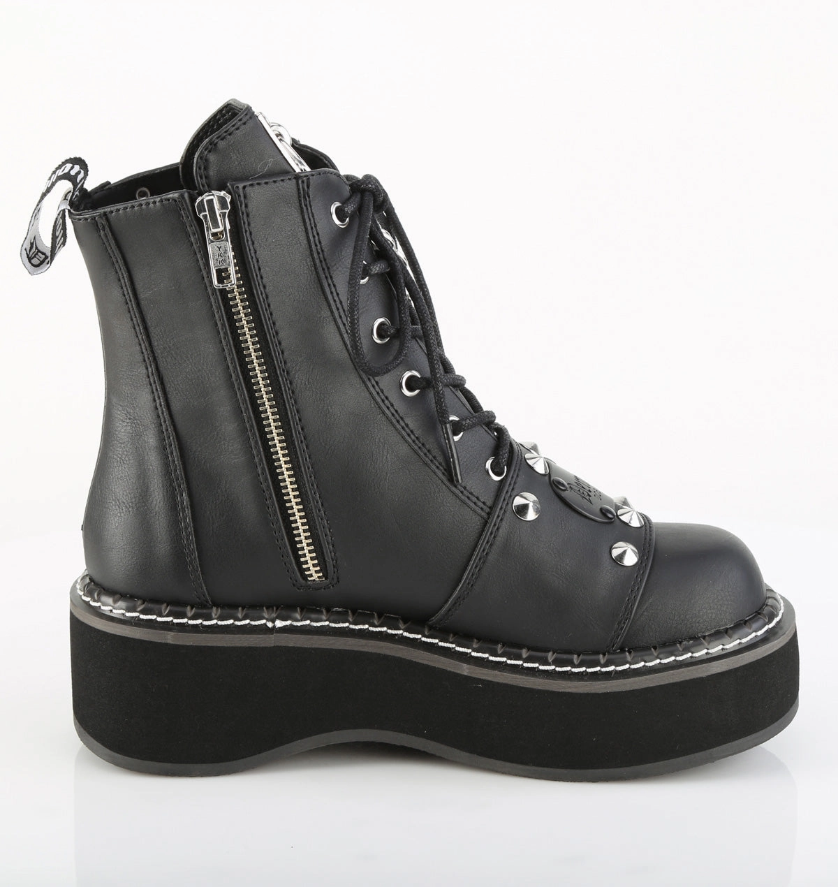 EMILY-57  Black Vegan Leather