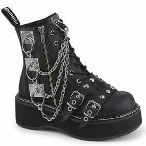 EMILY-57  Black Vegan Leather