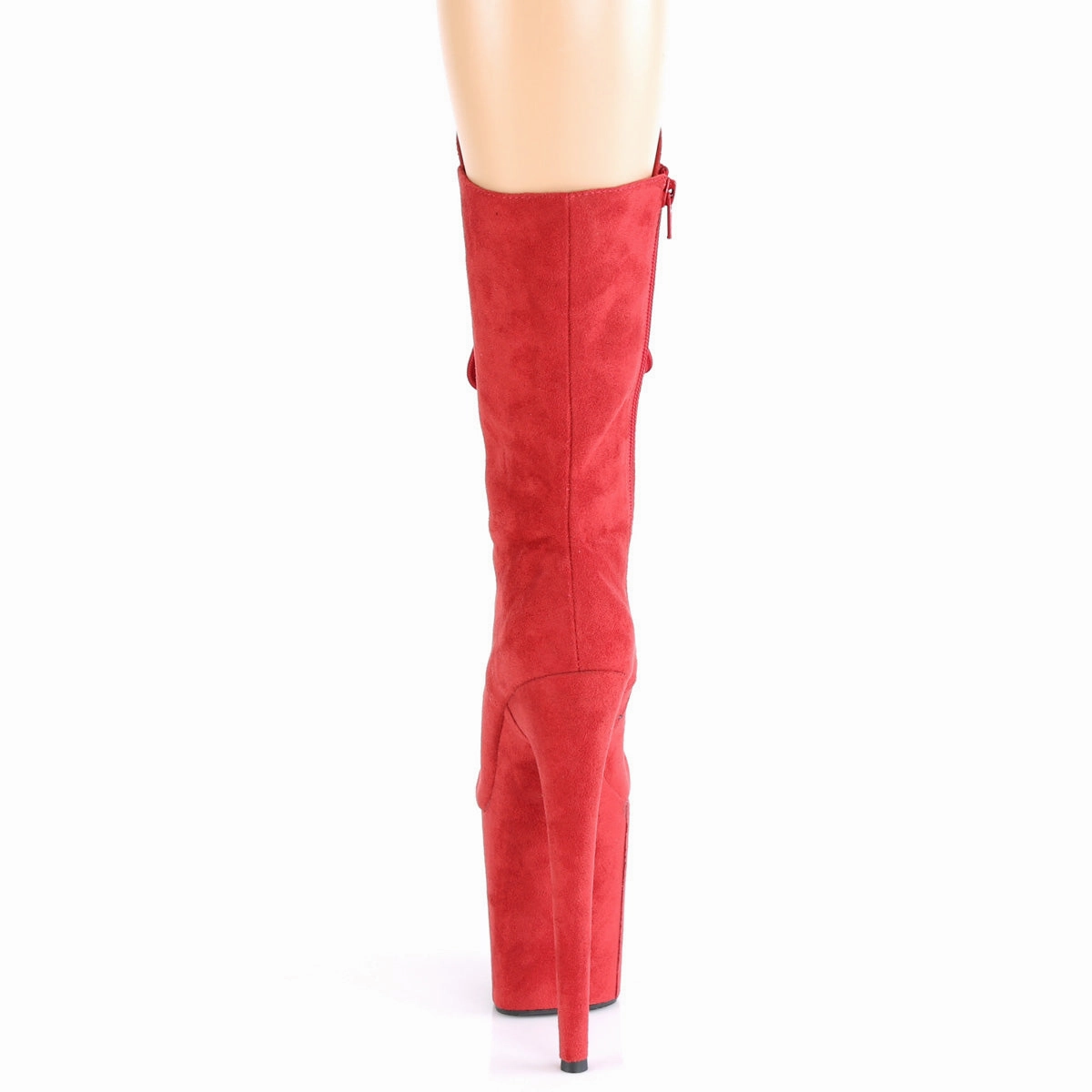 FLAMINGO-1050FS  Red Faux Suede/Red Faux Suede