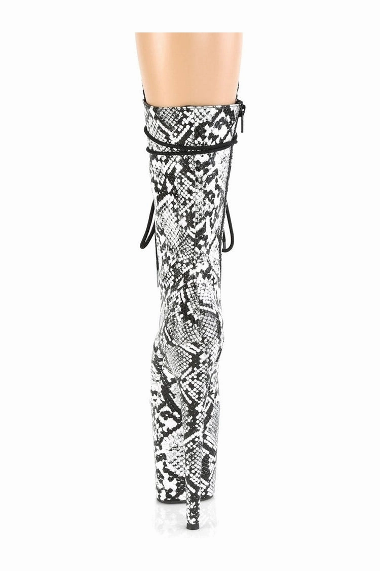 FLAMINGO-1050SP Exotic Boot | Black Faux Leather