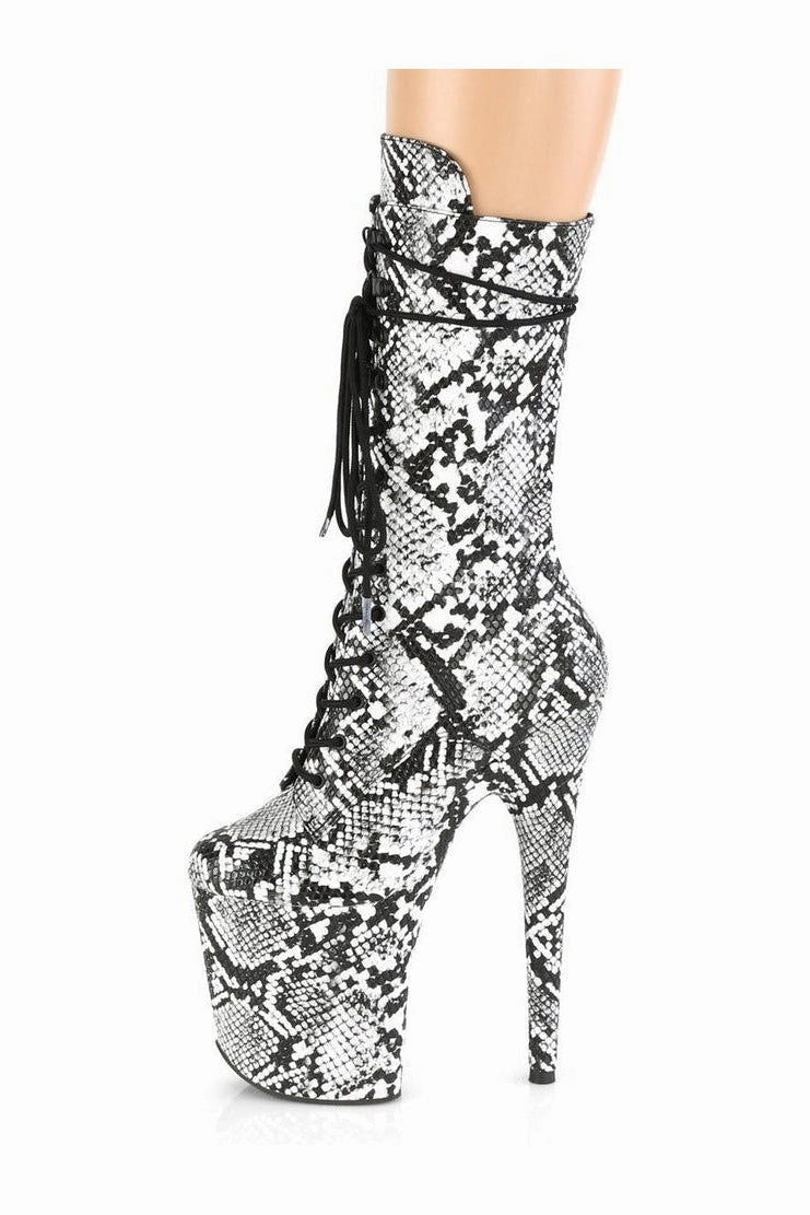 FLAMINGO-1050SP Exotic Boot | Black Faux Leather
