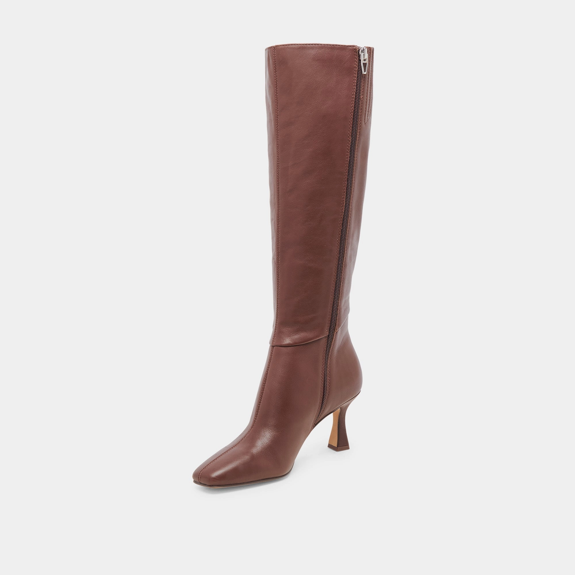 GYRA EXTRA WIDE CALF BOOTS CHOCOLATE LEATHER - re:vita