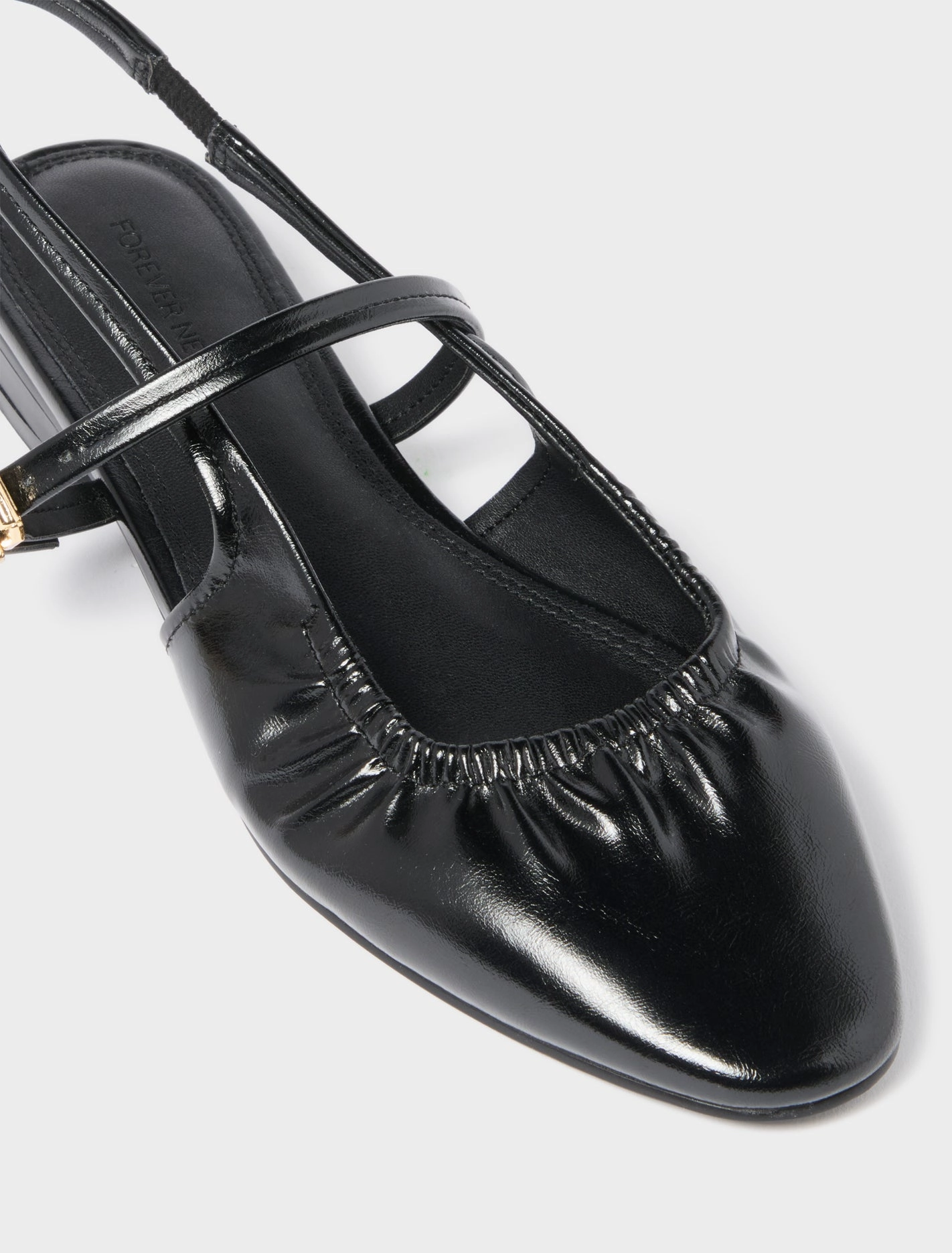 Harper Scrunch Detail Mary Jane Flat Pump