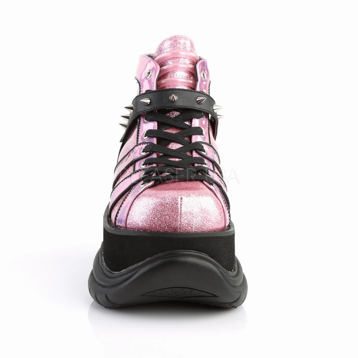 NEPTUNE-100  Pink Glitter-Silver/Vegan Leather