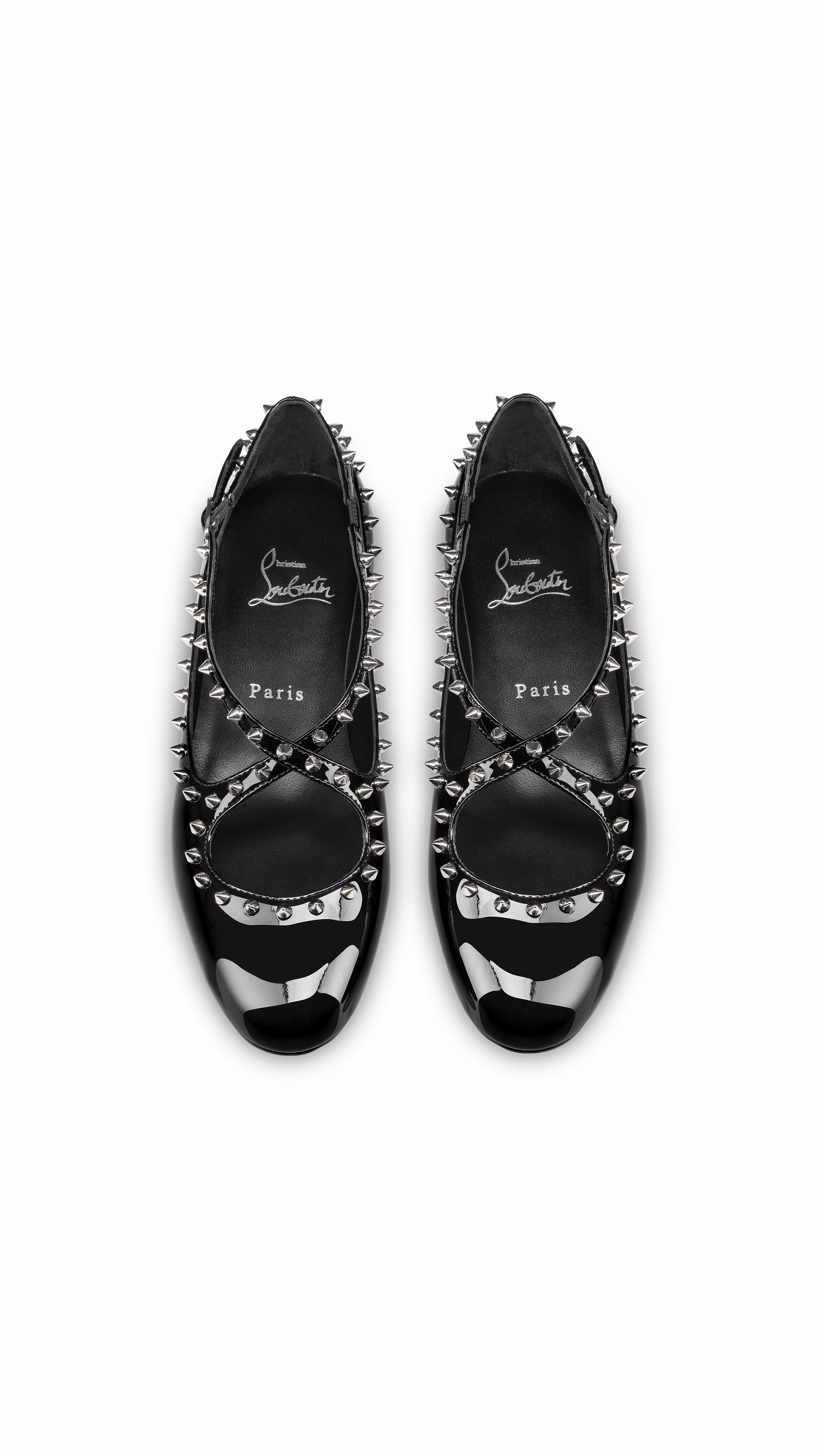 Pilouta Jane Spikes Ballerinas - Black