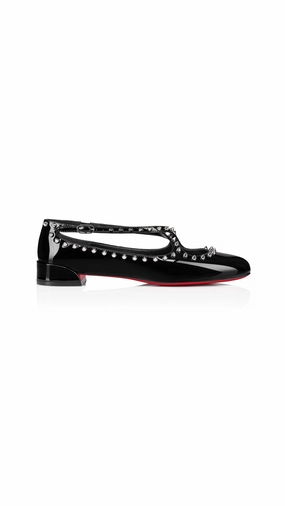 Pilouta Jane Spikes Ballerinas - Black
