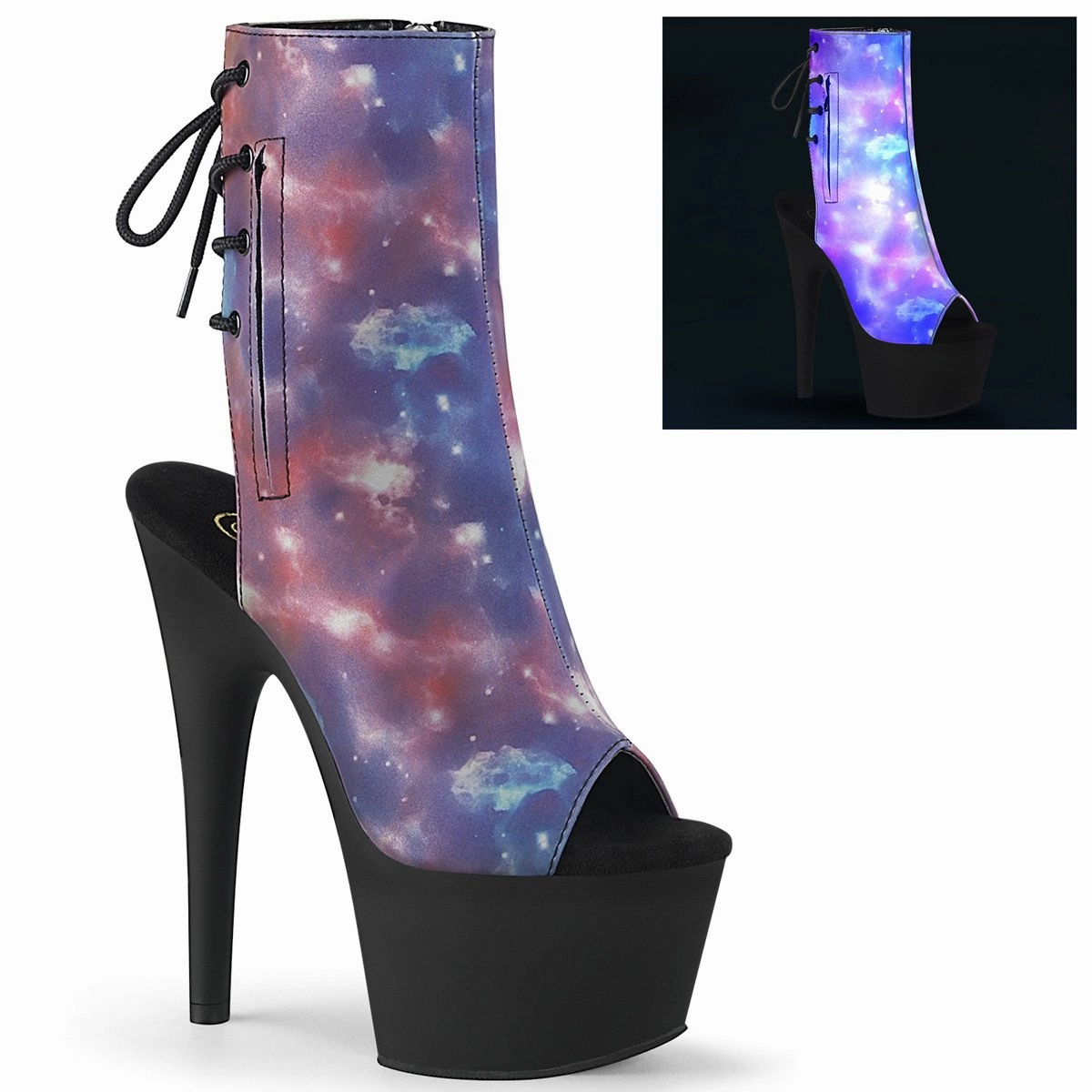 Pleaser Adore-1018REFL Ankle Boots