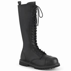 RIOT-20  Black Vegan Leather