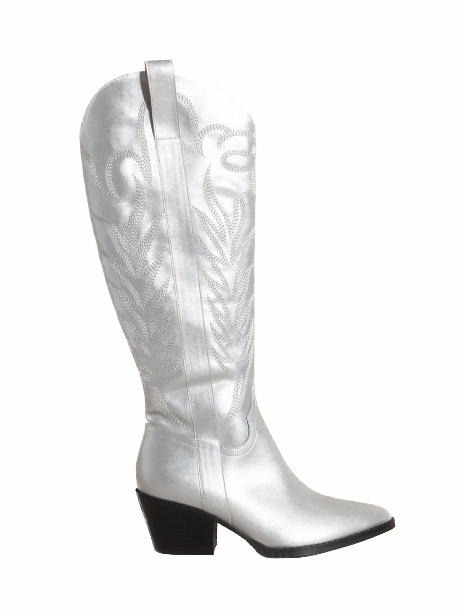 Samara Cowgirl Boot in Silver - Final Sale