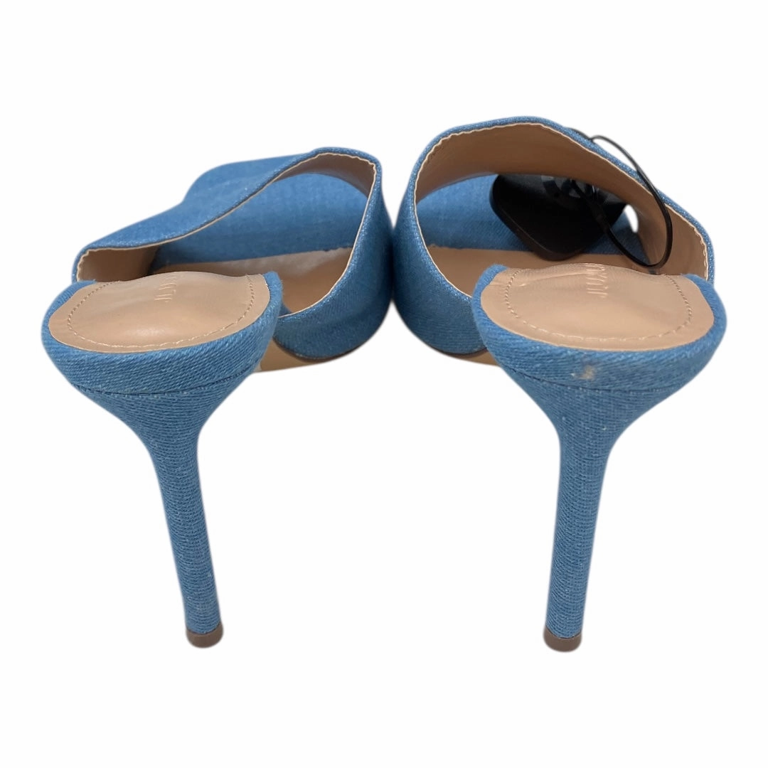 Sandals Heels Kitten By jlux label In Blue, Size:7.5