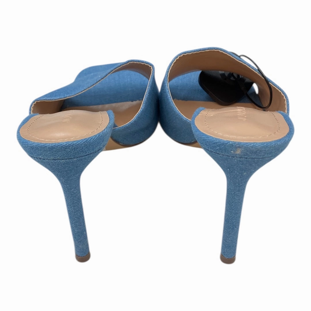Sandals Heels Kitten By jlux label In Blue, Size:7.5