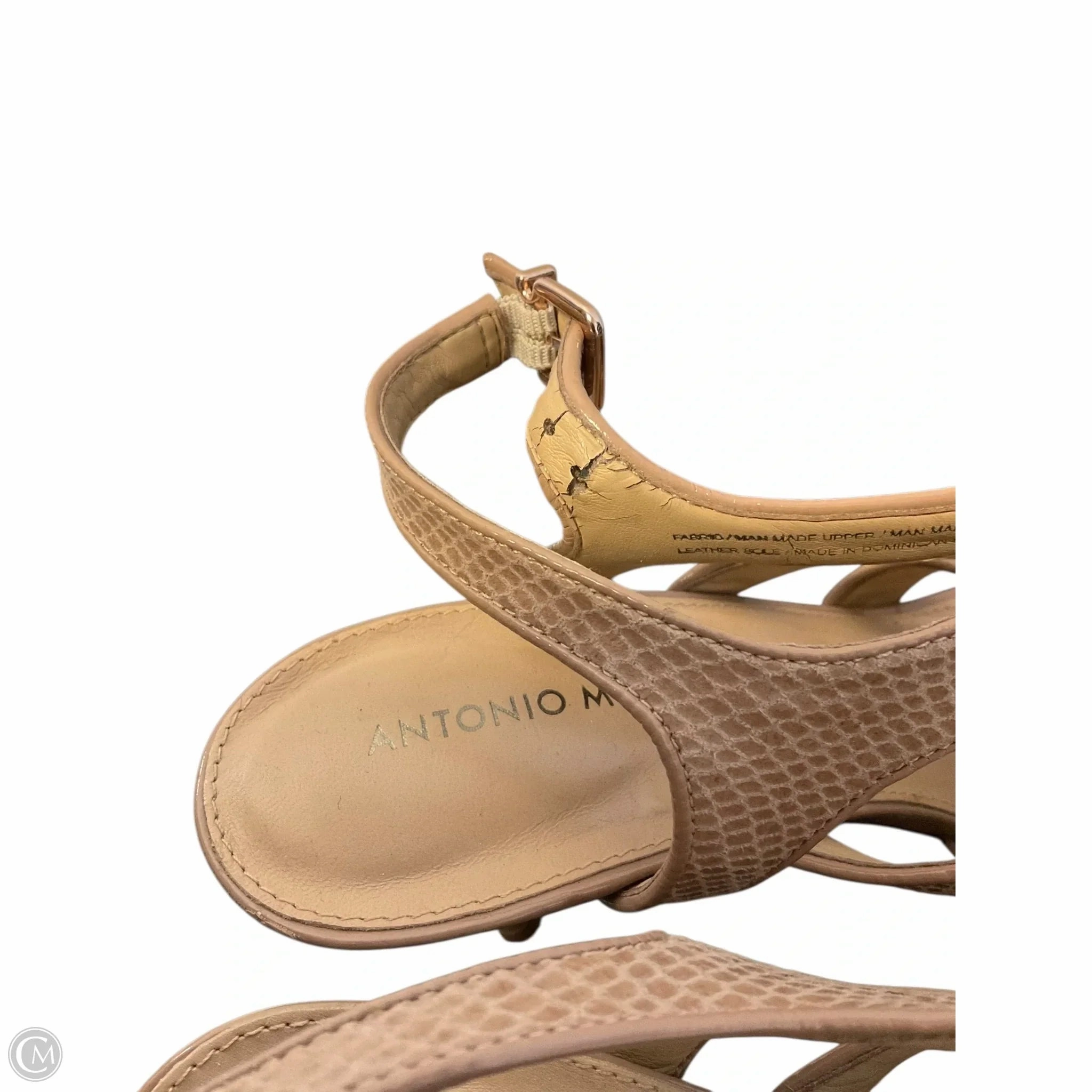 Sandals Heels Stiletto By Antonio Melani In Tan, Size: 10