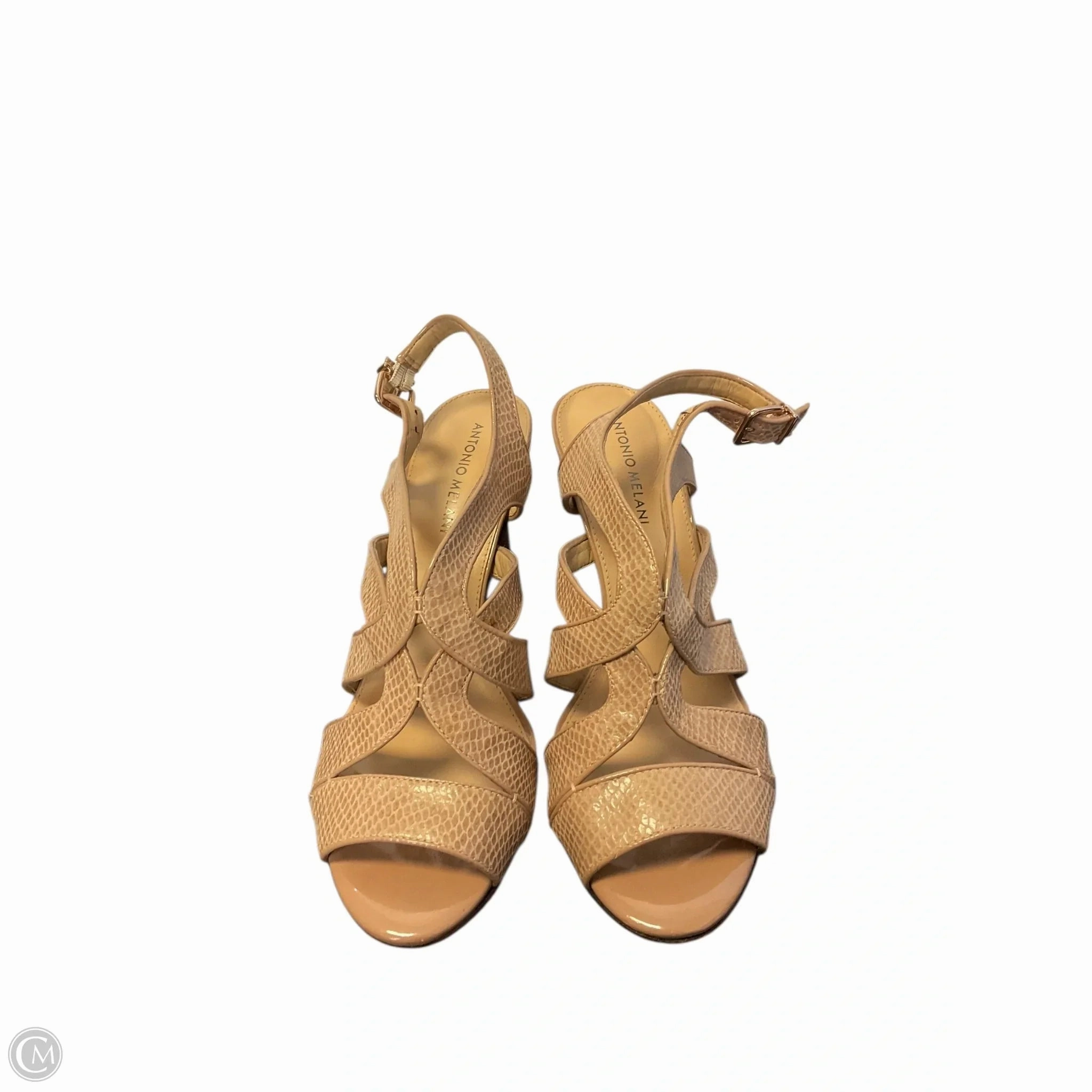 Sandals Heels Stiletto By Antonio Melani In Tan, Size: 10