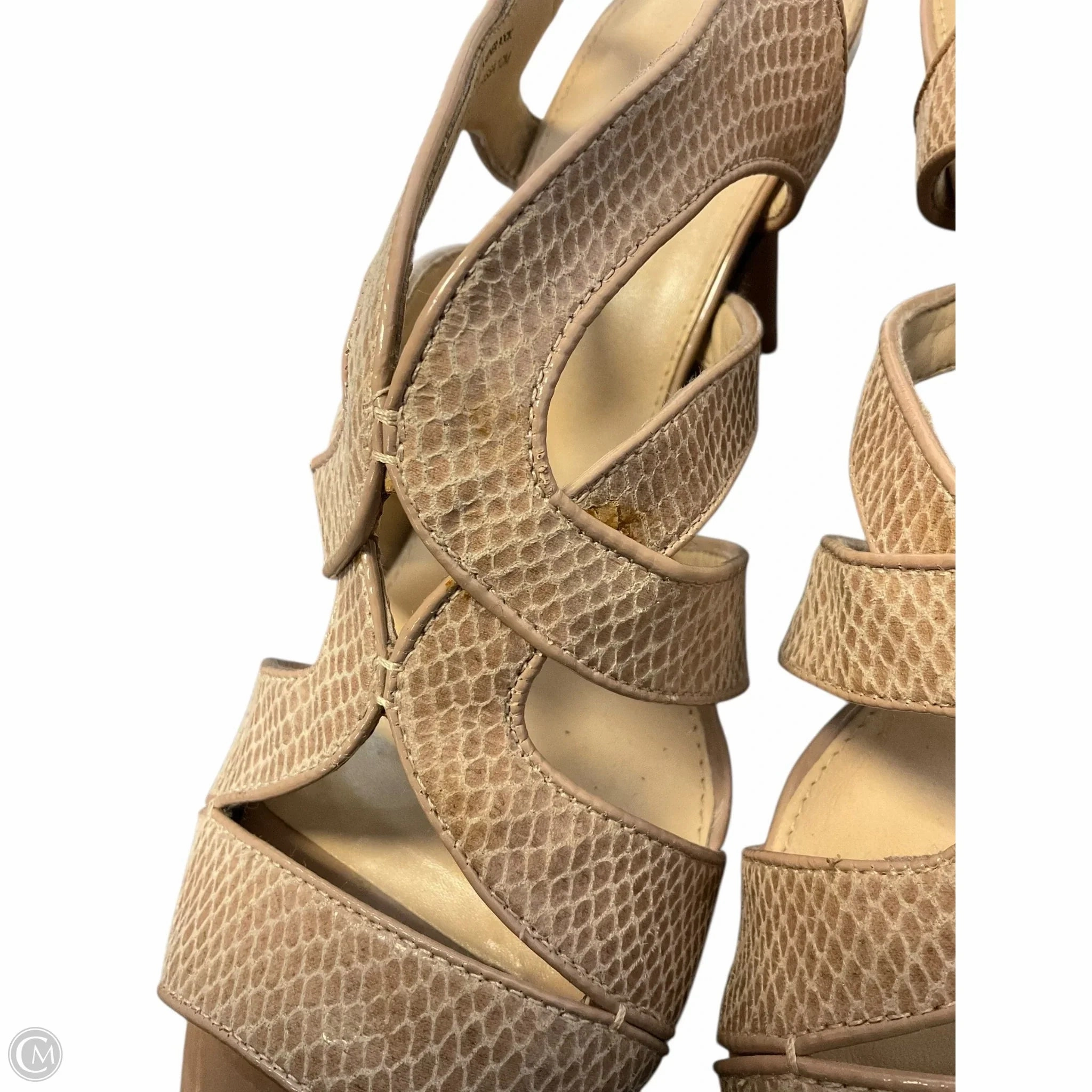Sandals Heels Stiletto By Antonio Melani In Tan, Size: 10