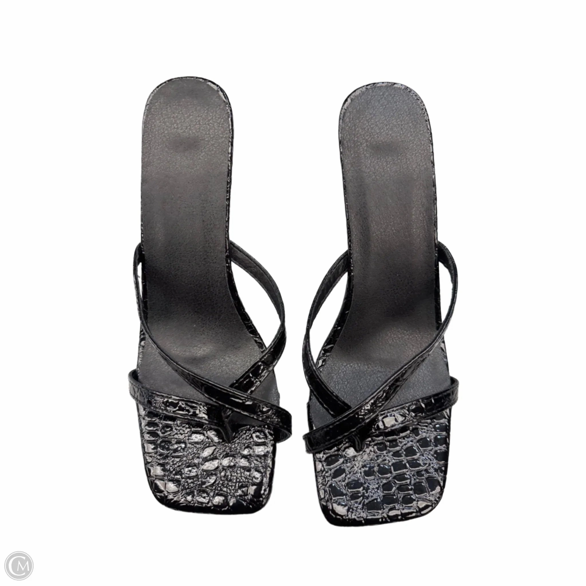 Sandals Heels Stiletto By Clothes Mentor In Black, Size: 7.5