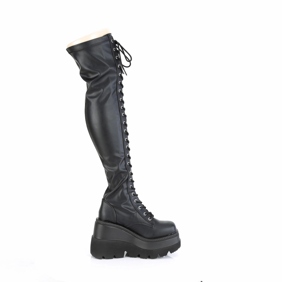 SHAKER-374  Black Stretch Vegan Leather