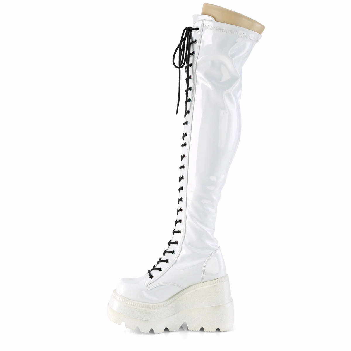 SHAKER-374  White Hologram Stretch Patent