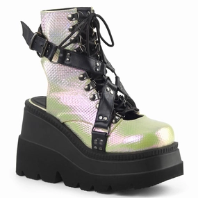 SHAKER-56  Green-Black Vegan Leather