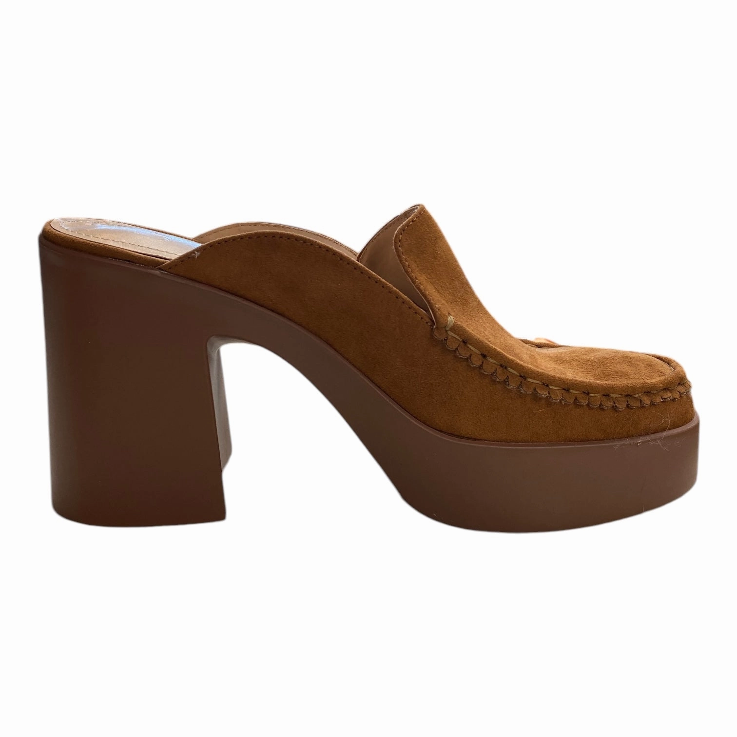 Shoes Heels Block By Just Fab In Brown, Size: 9.5