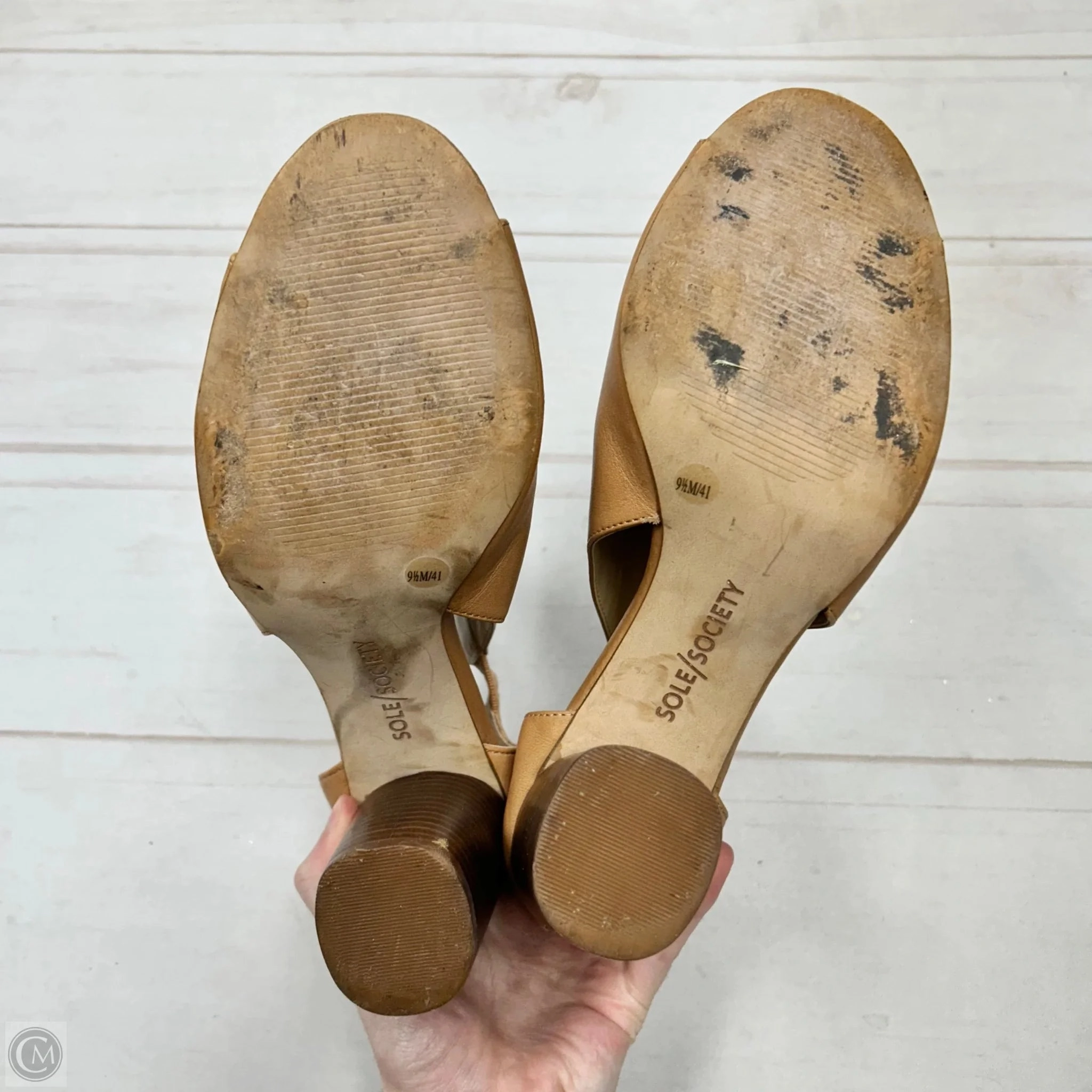Shoes Heels Block By Sole Society In Tan, Size: 9.5