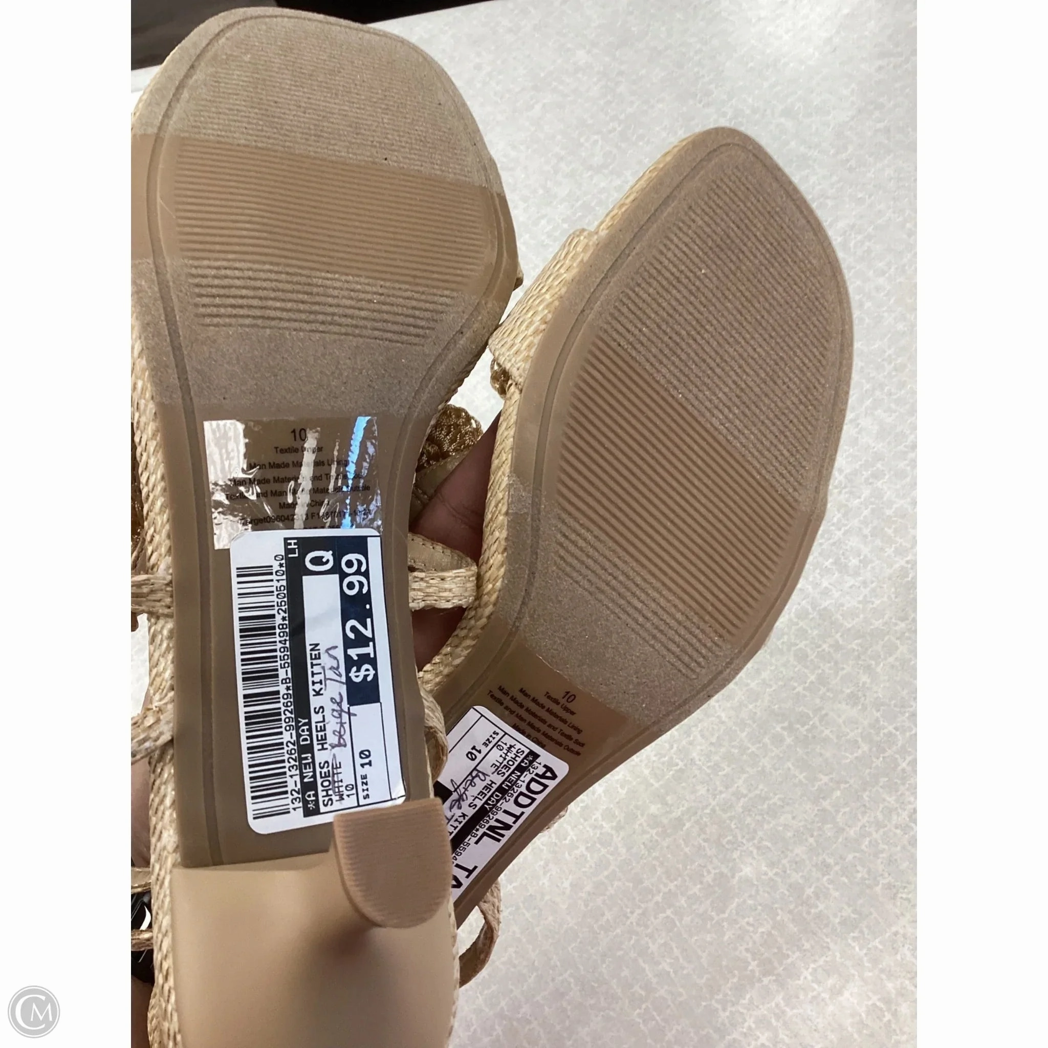 Shoes Heels Kitten By A New Day In beige , Size: 10
