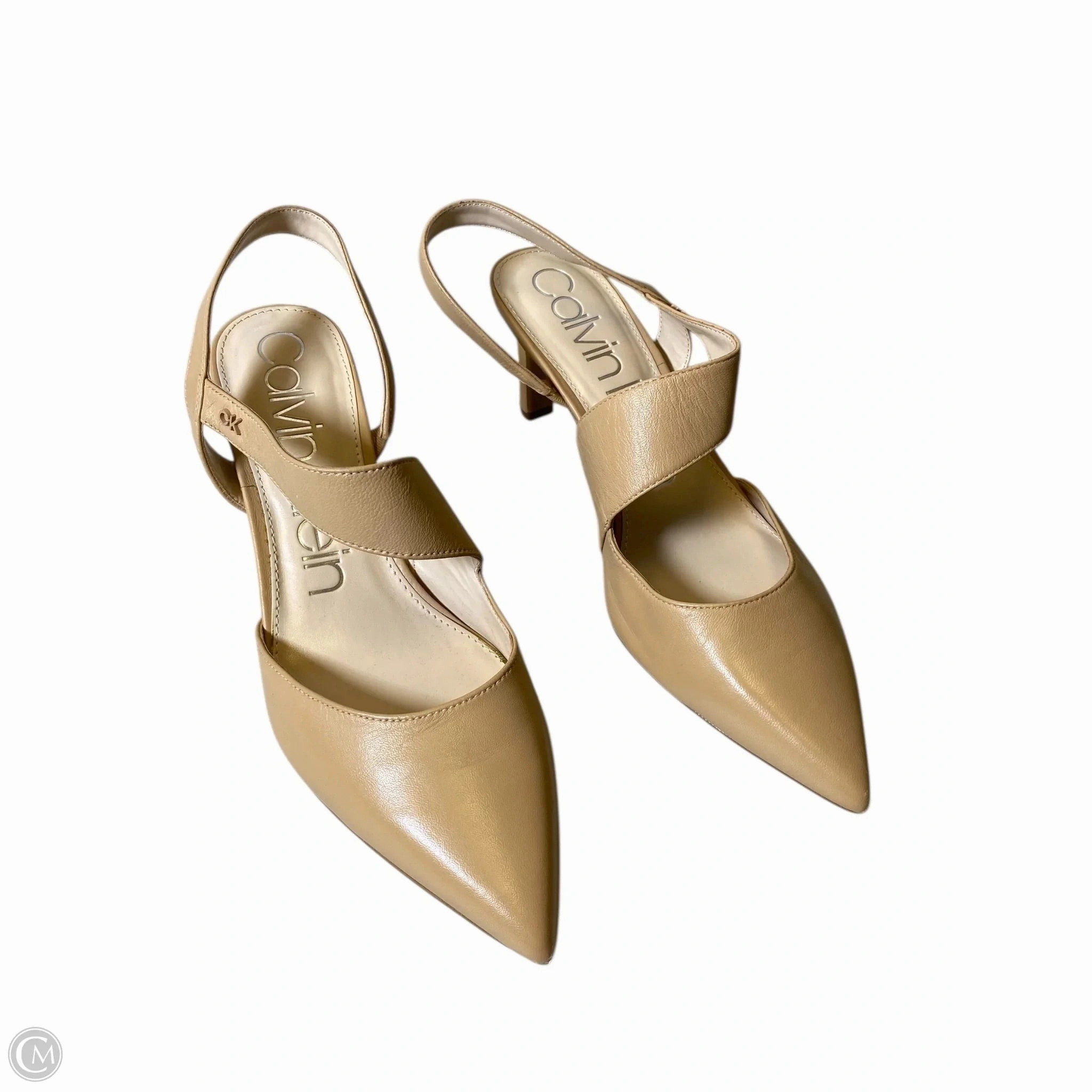 Shoes Heels Kitten By Calvin Klein In Beige, Size: 11
