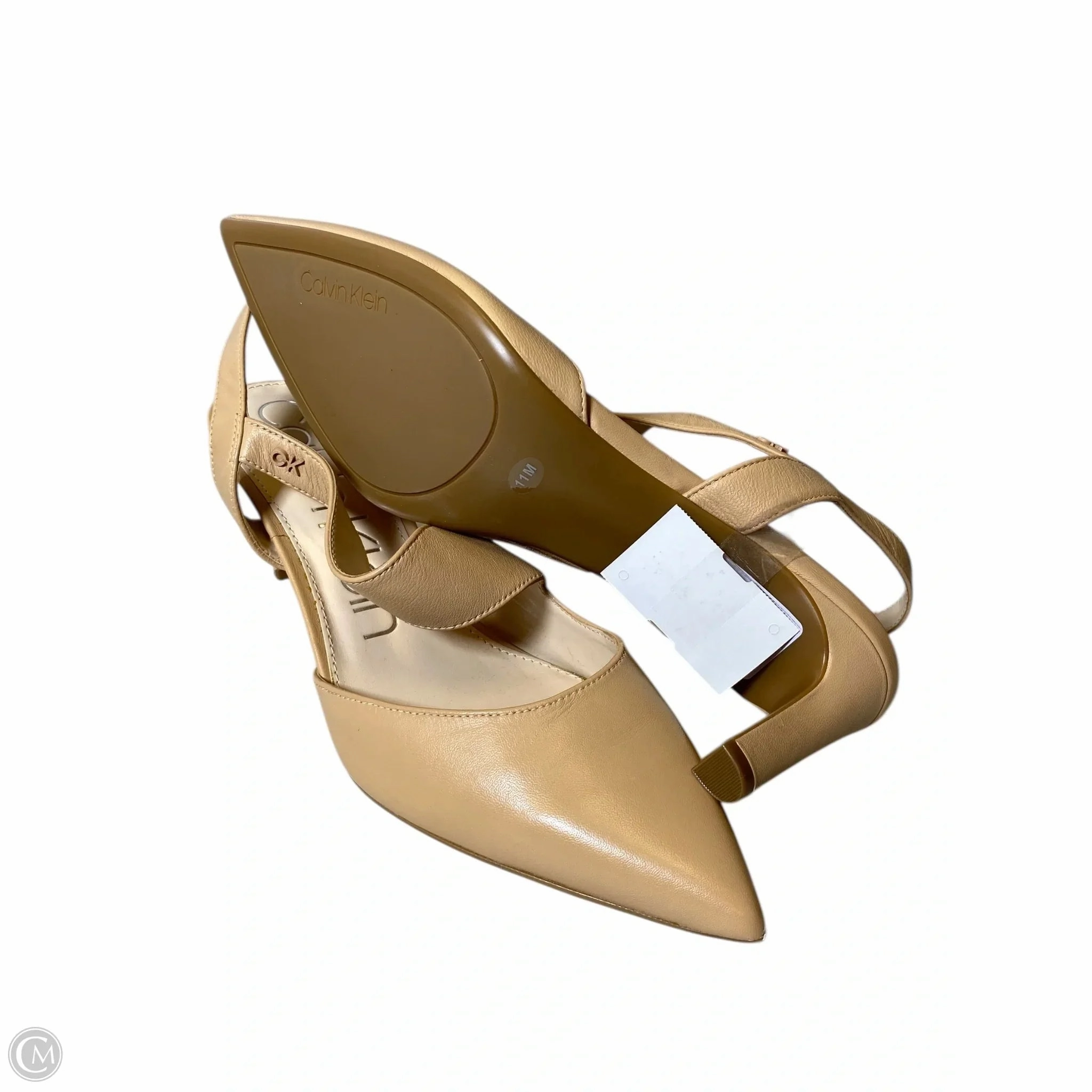 Shoes Heels Kitten By Calvin Klein In Beige, Size: 11