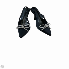 Shoes Heels Kitten By Clothes Mentor In Black & Silver, Size: 7.5