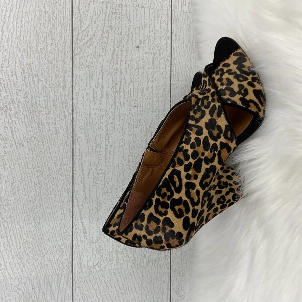 Shoes Heels Kitten By Nine West In Animal Print, Size: 5.5