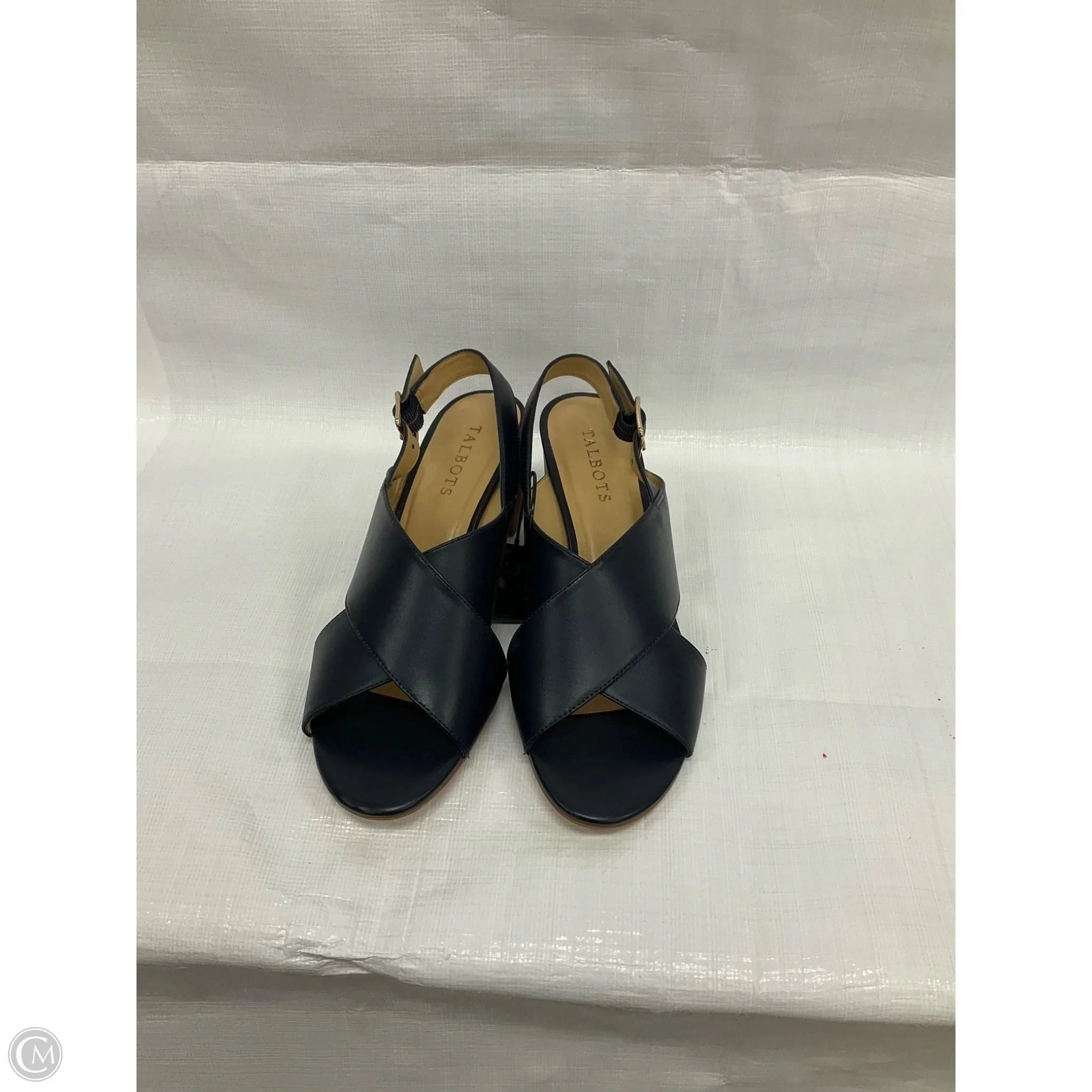 Shoes Heels Kitten By Talbots In Navy, Size: 8