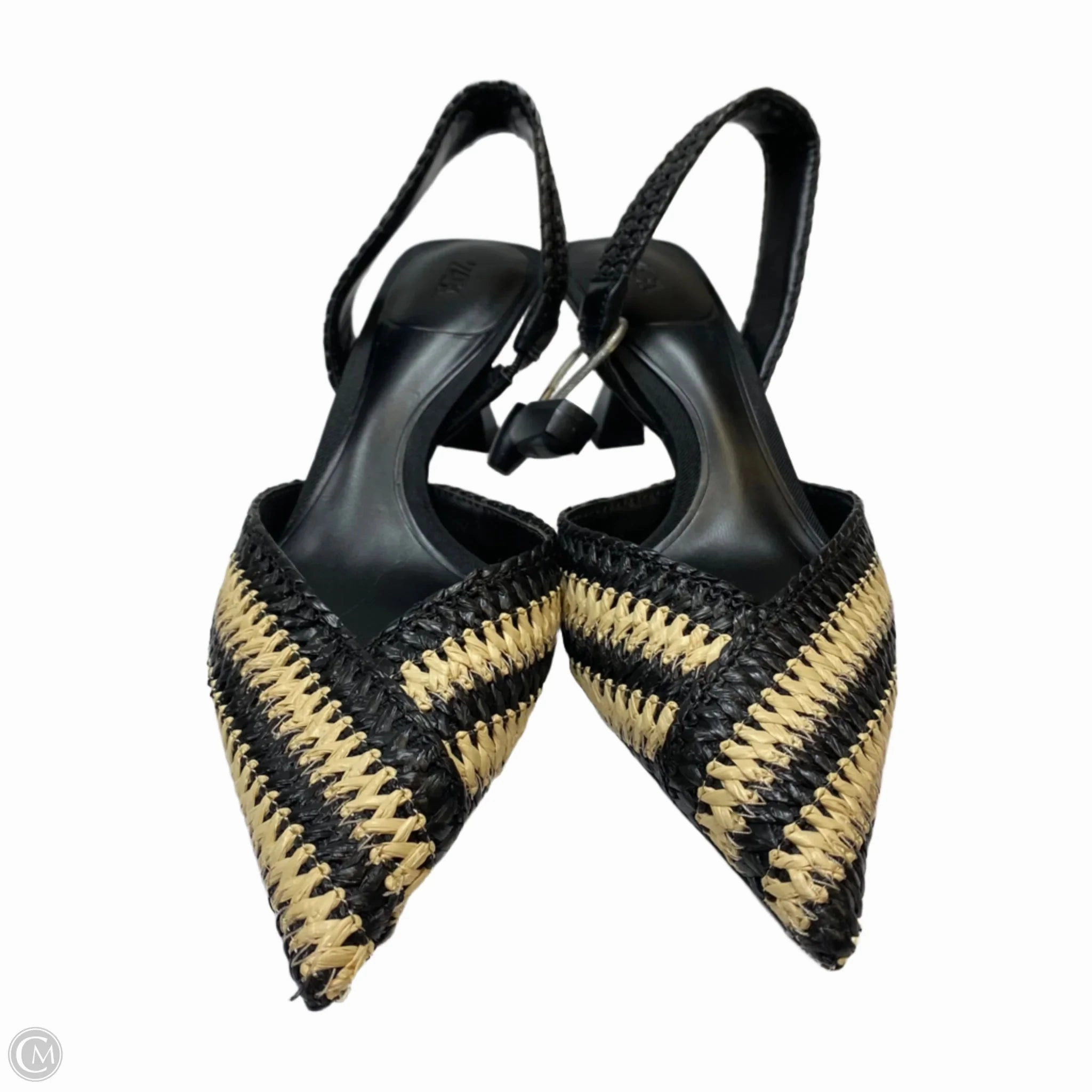 Shoes Heels Kitten By Zara In Black & Cream, Size: 6