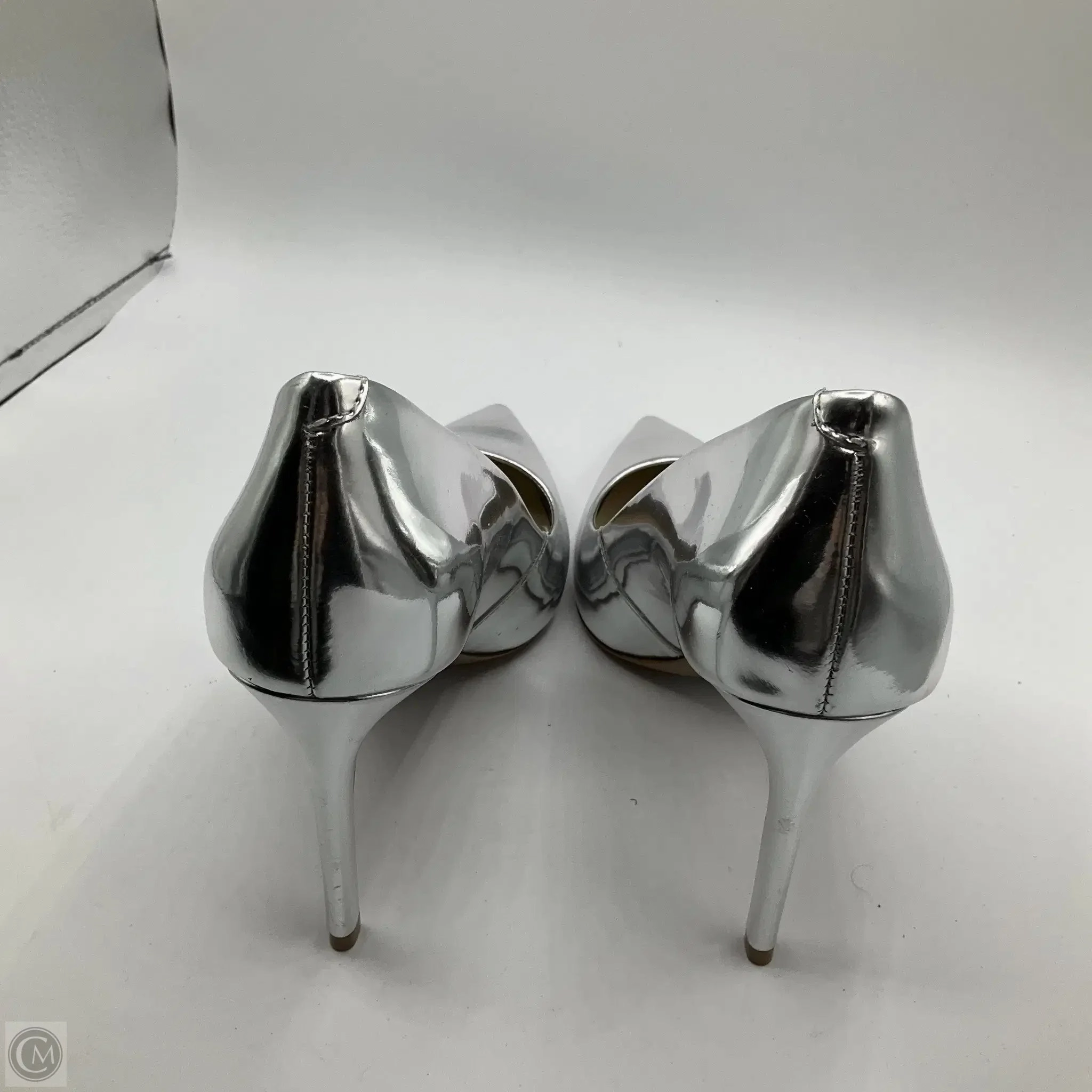 Shoes Heels Stiletto By Cmb In Silver, Size: 10