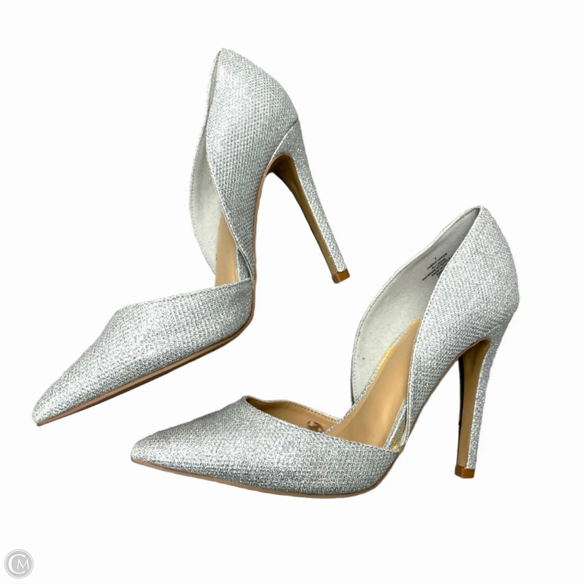 Shoes Heels Stiletto By Express In Silver, Size: 7