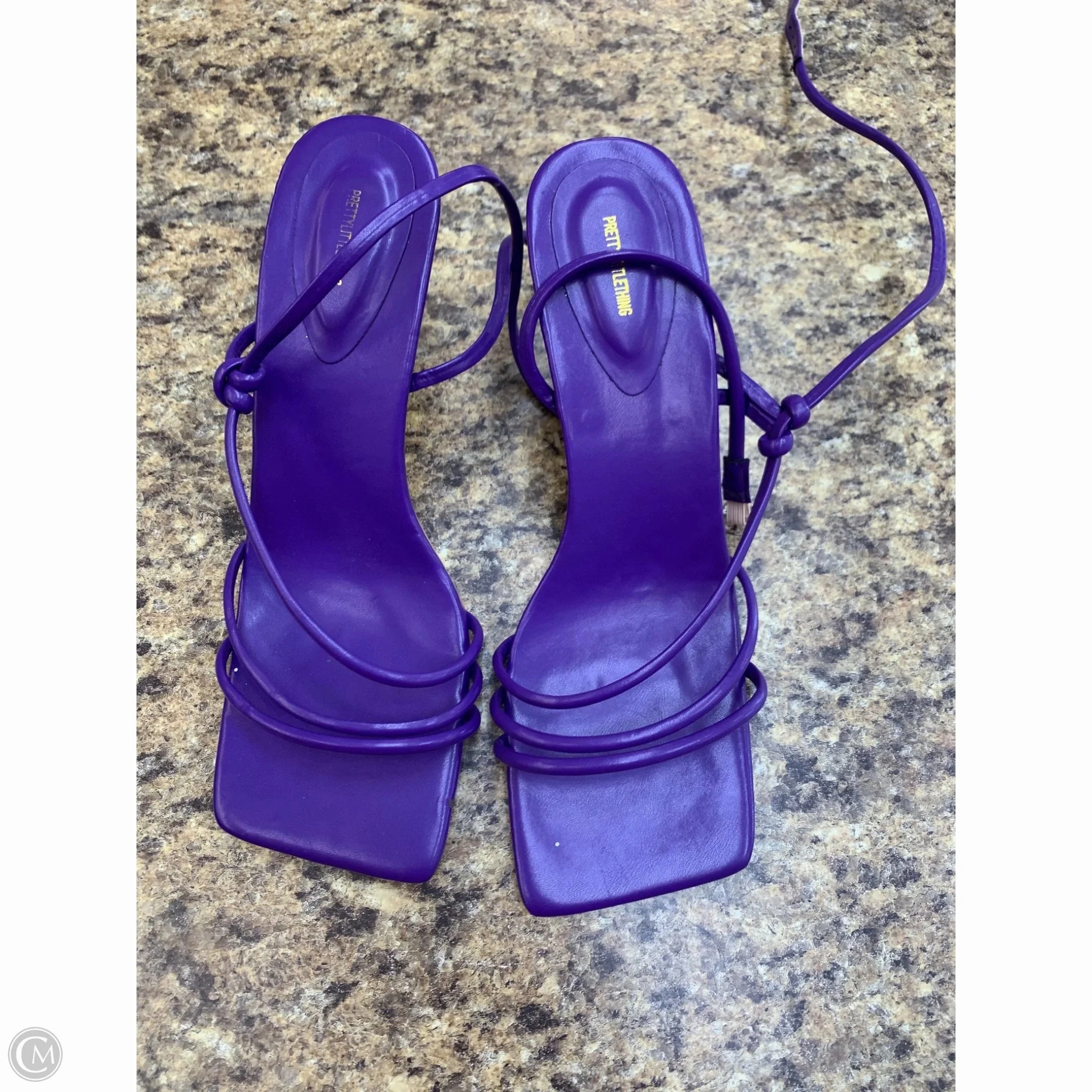 Shoes Heels Stiletto By Pretty Little Thing In Purple, Size: 9