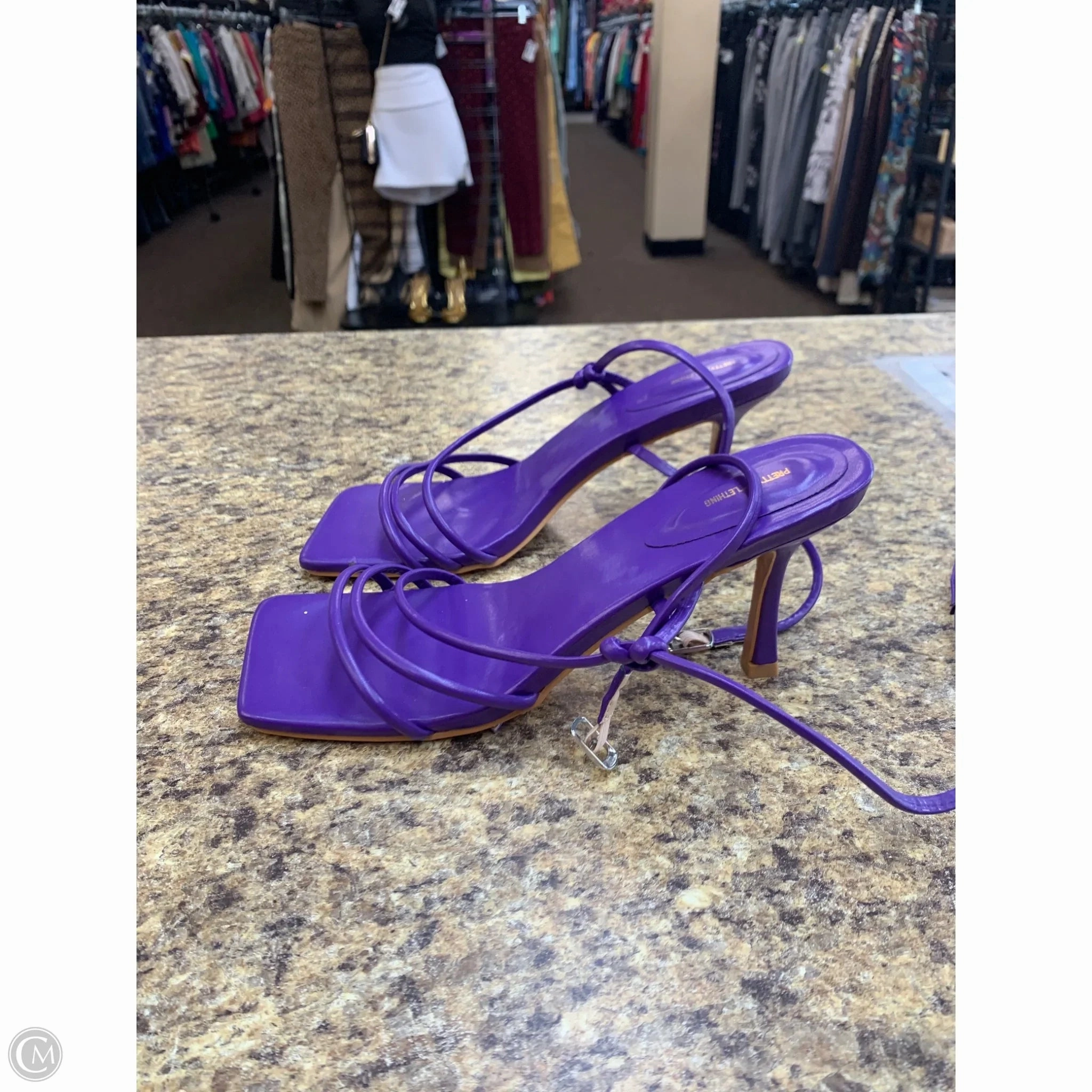 Shoes Heels Stiletto By Pretty Little Thing In Purple, Size: 9
