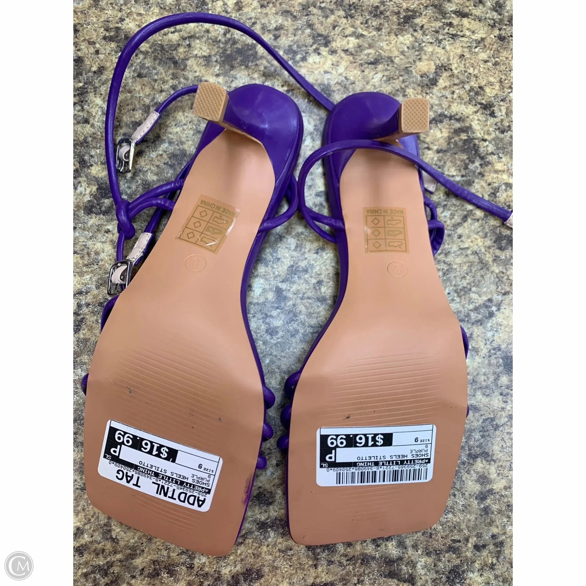 Shoes Heels Stiletto By Pretty Little Thing In Purple, Size: 9