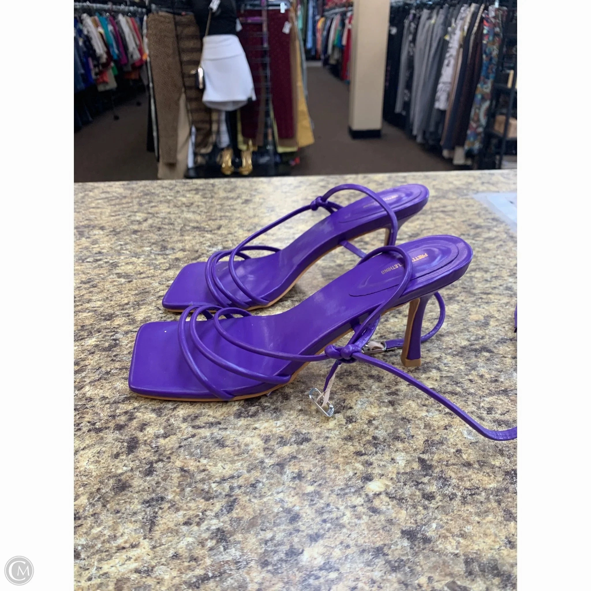 Shoes Heels Stiletto By Pretty Little Thing In Purple, Size: 9