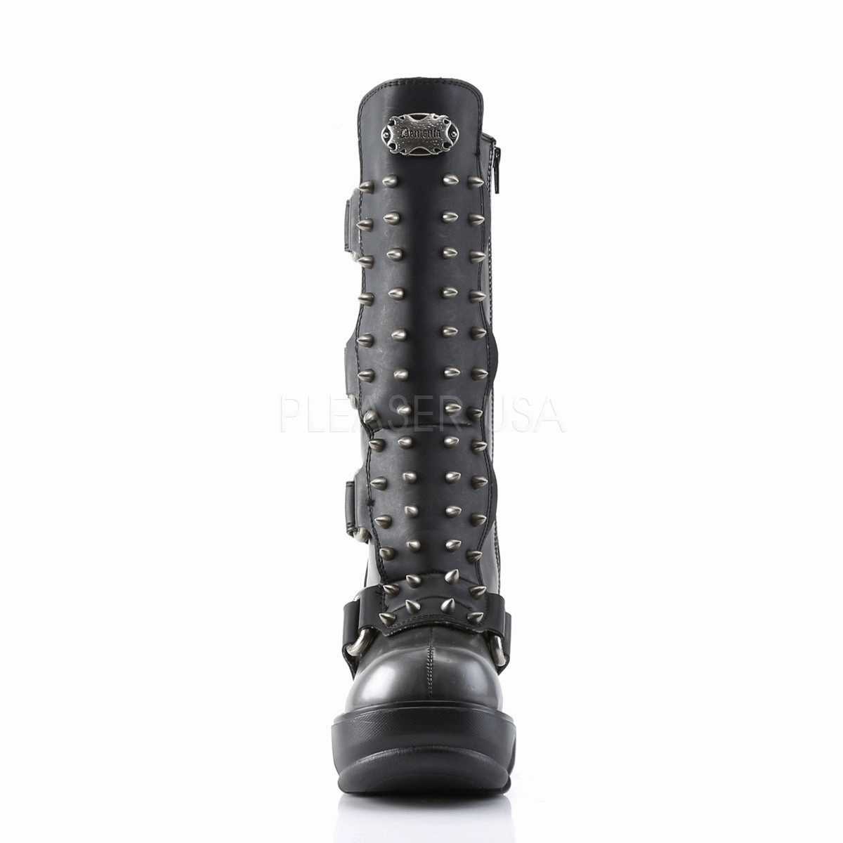 SINISTER-202  Dark Gray-Black Vegan Leather